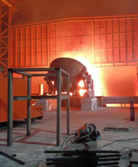 鋼渣風淬法處理